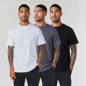 3-Pack Regular Fit T-Shirts | White Graphite Black