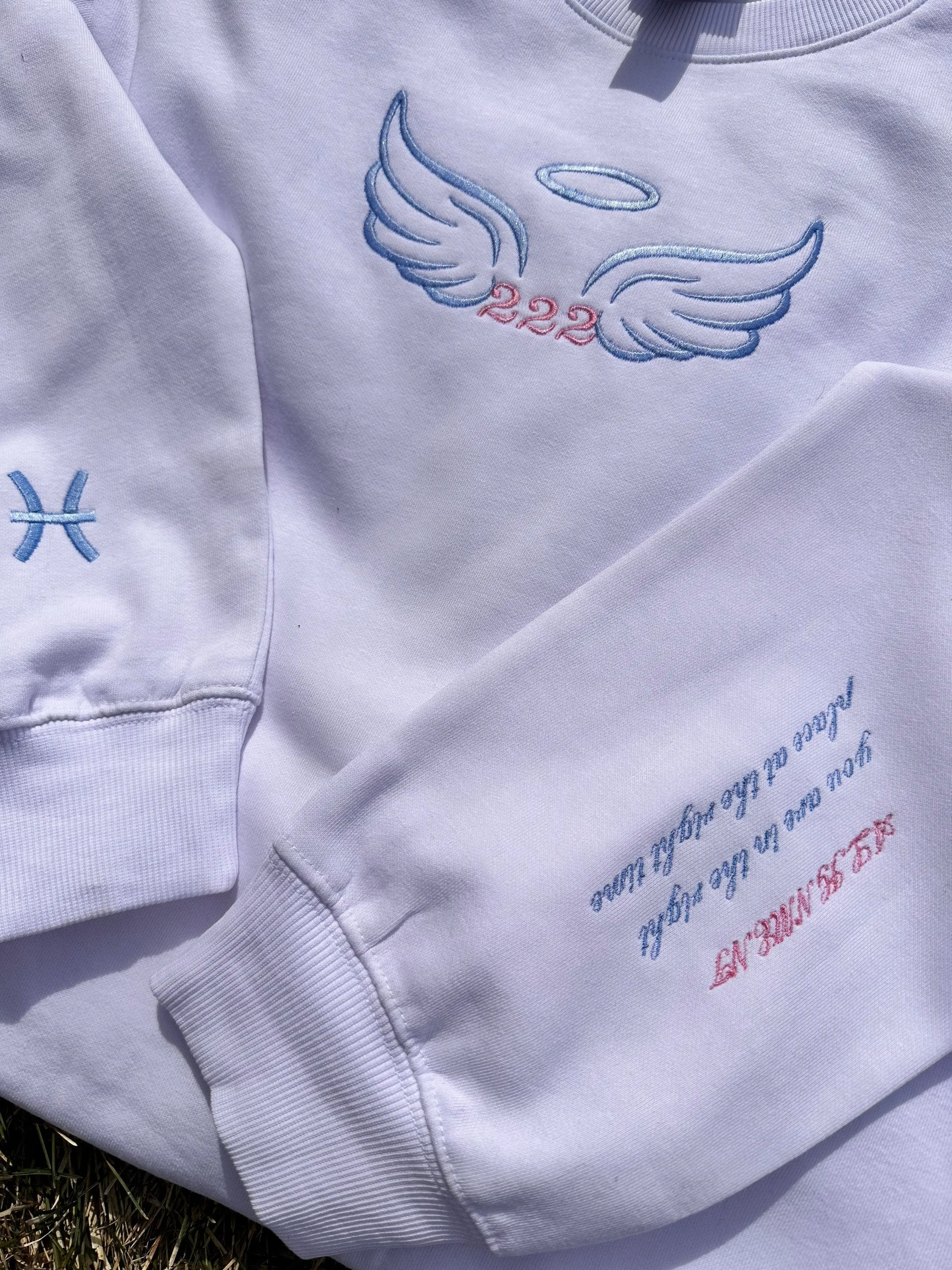 Angel number sweatshirts,Angel wings aesthetic, Manifestation shirt, Zodiac signs Trendy sweatshirts, Personalized sweatshirts