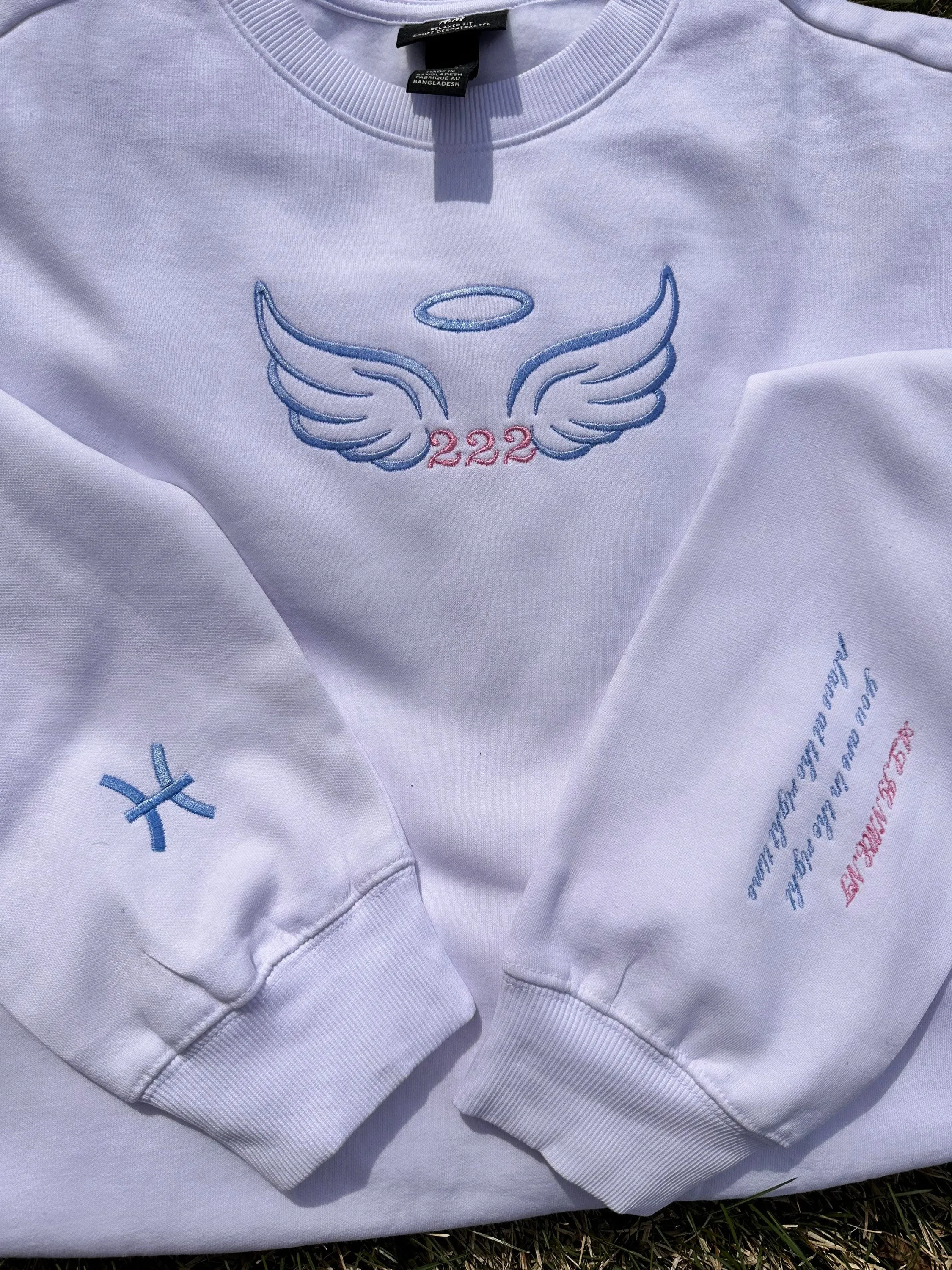 Angel number sweatshirts,Angel wings aesthetic, Manifestation shirt, Zodiac signs Trendy sweatshirts, Personalized sweatshirts