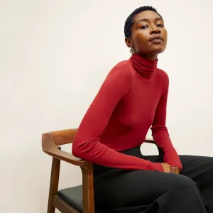 Axam Layering Turtleneck - Organic Ribbed Pima Cotton :: Cardinal