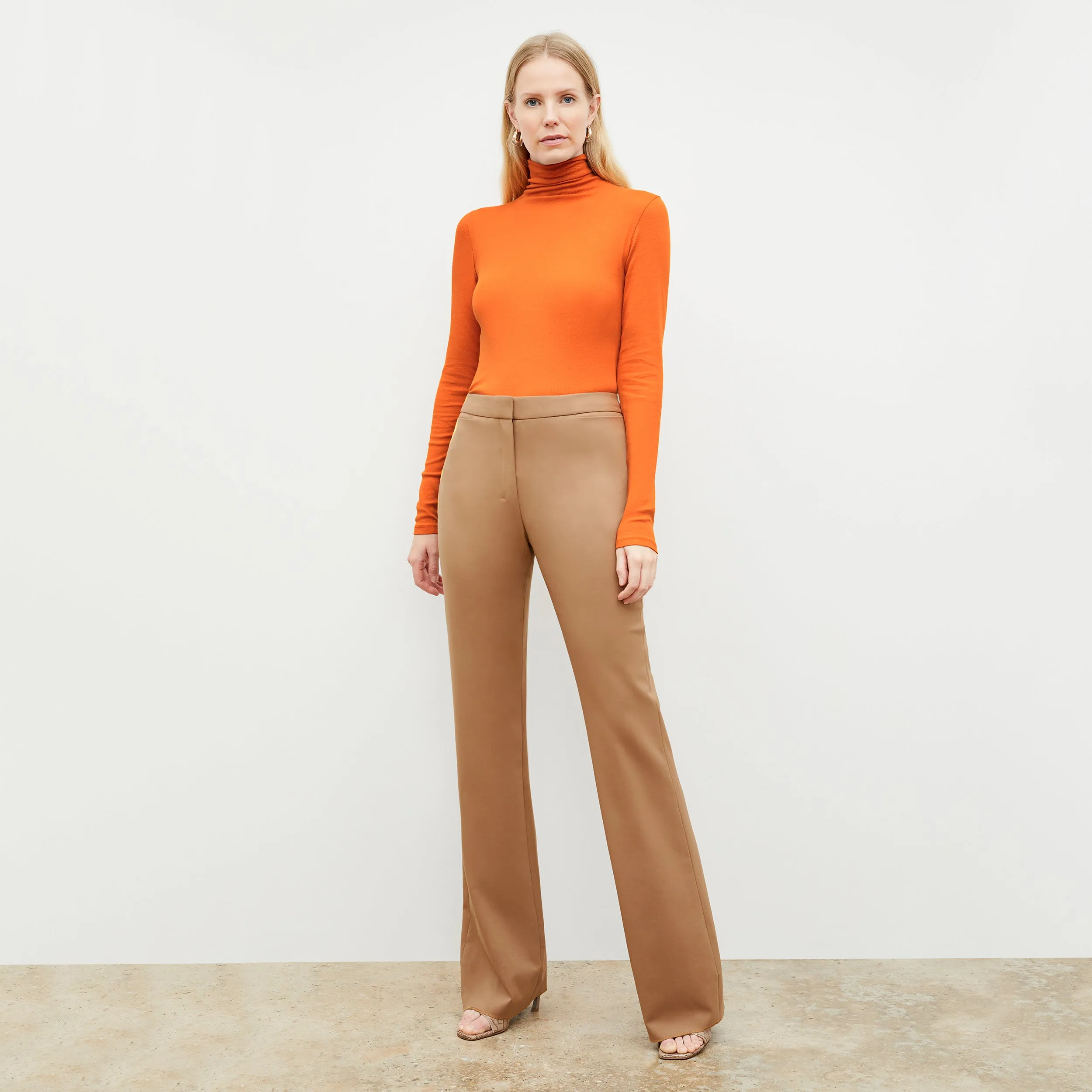 Axam Layering Turtleneck - Ribbed Pima Cotton :: Clementine