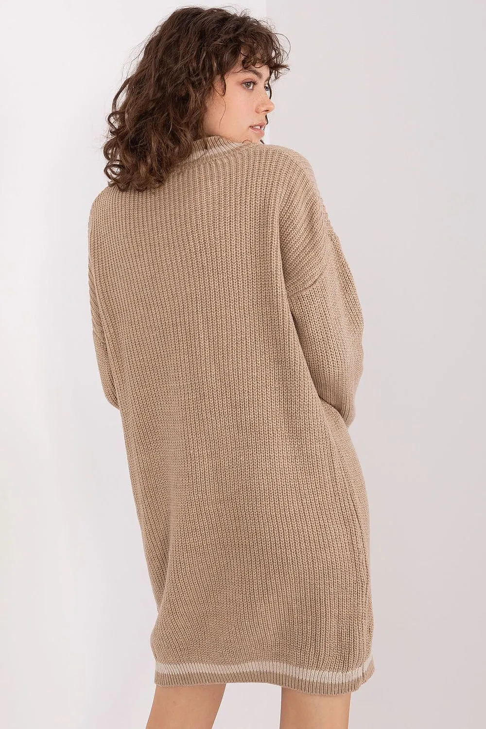 BADU Casual European  Women's Knee-length Sweater Dress-model 189338