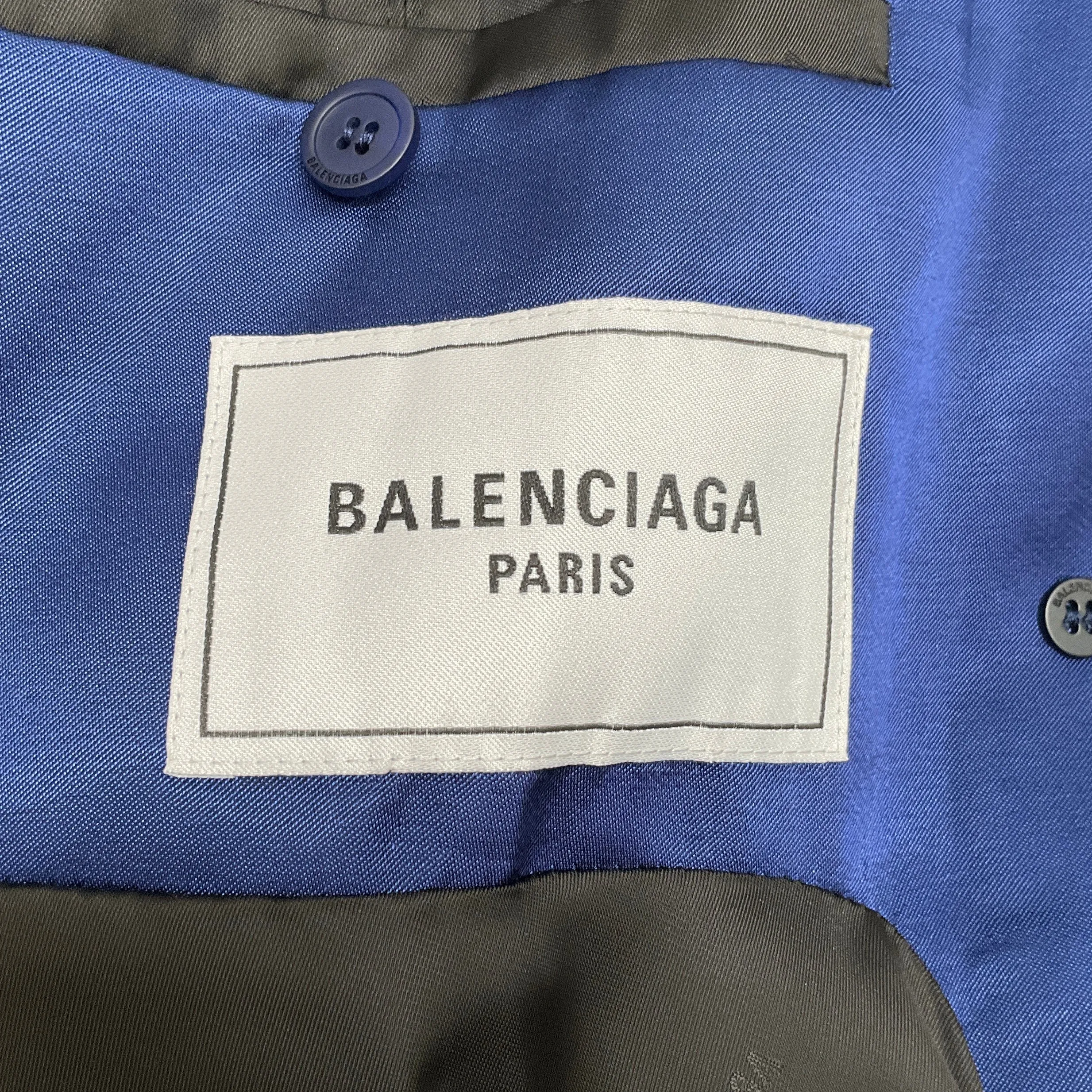 Balenciaga Cobalt Asymmetric Trench Coat