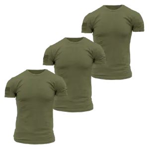 Basic T-Shirts - Military Green - 3 Pack