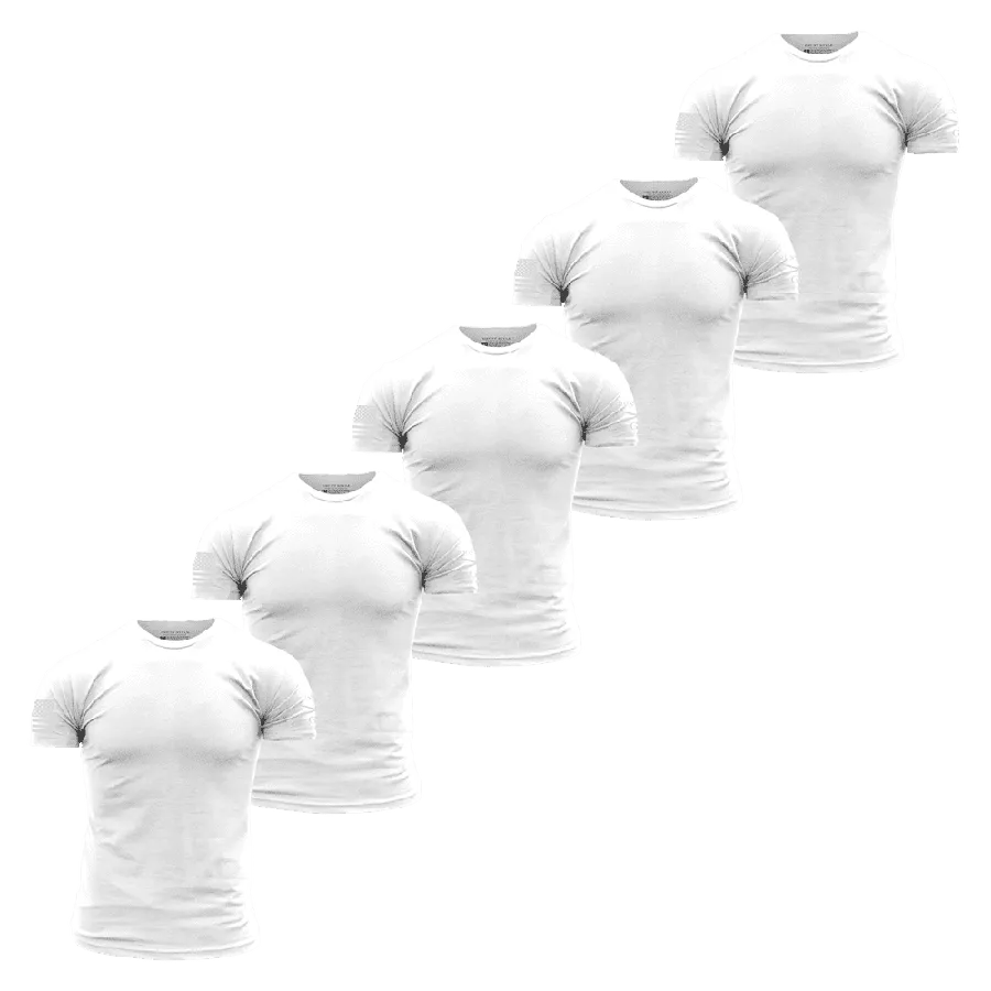 Basic T-Shirts - White - 5 Pack