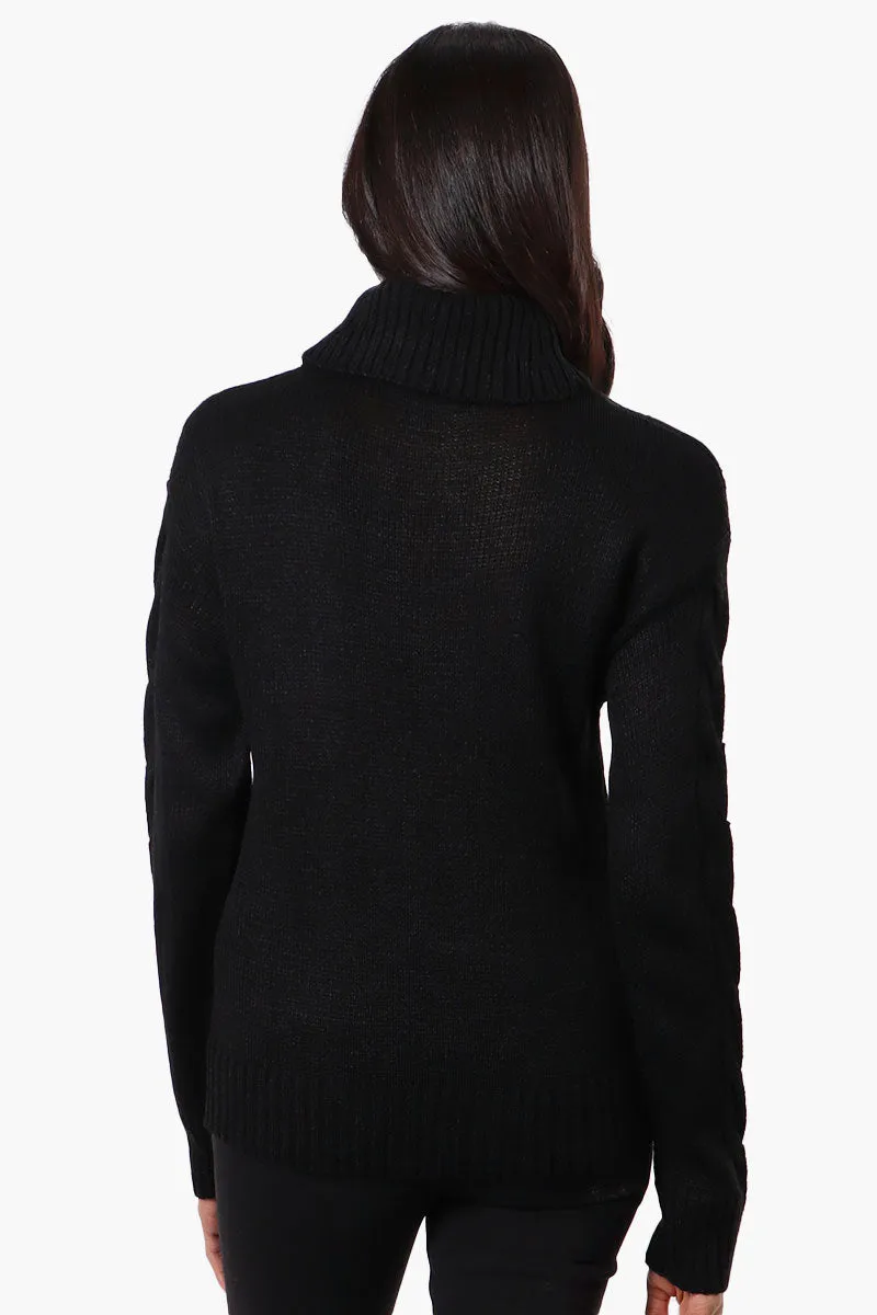 Beechers Brook Knit Turtleneck Pullover Sweater - Black