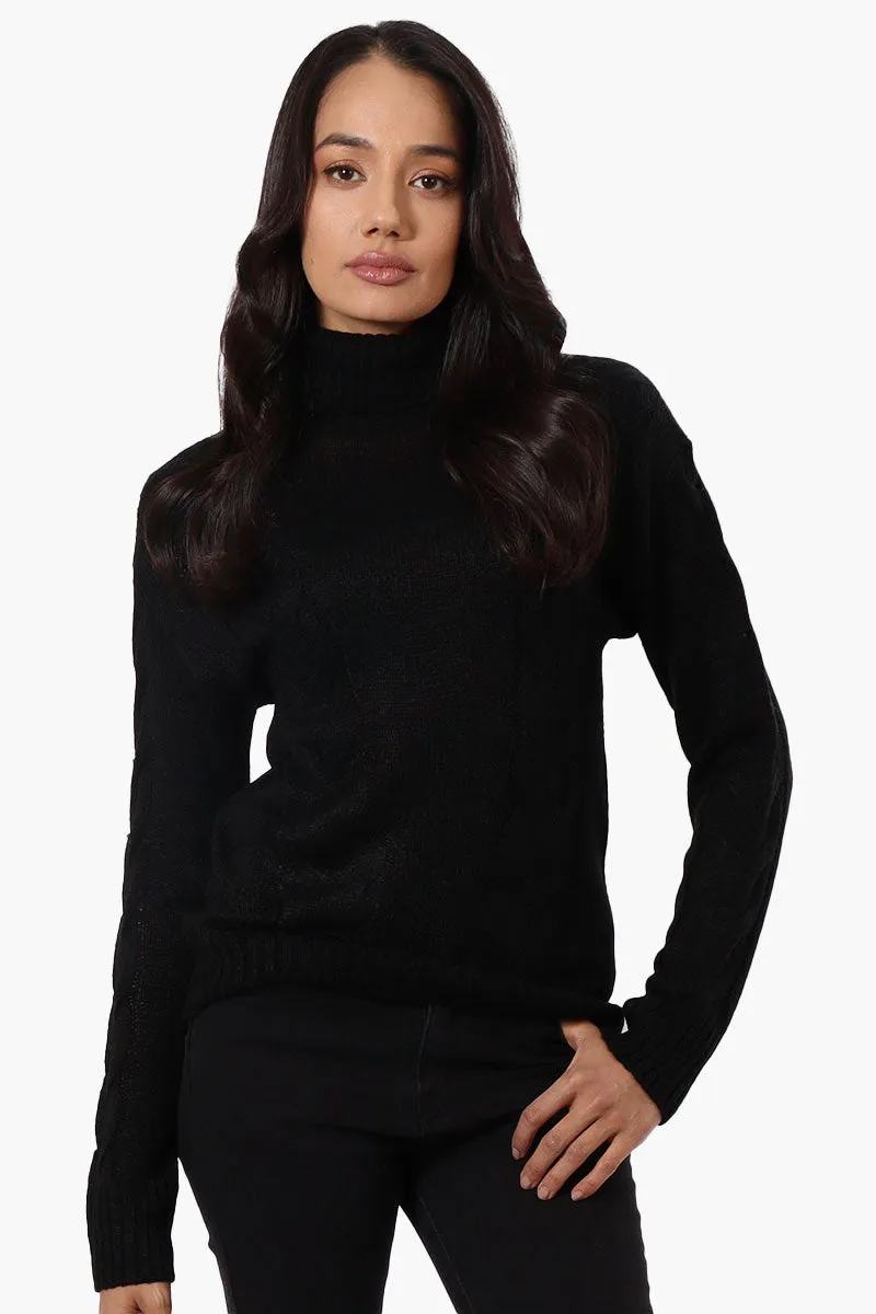 Beechers Brook Knit Turtleneck Pullover Sweater - Black