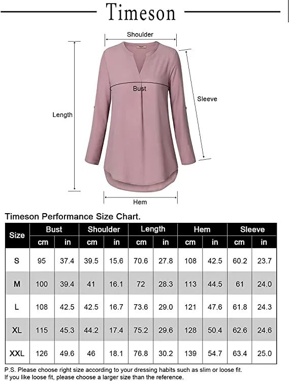 Beige Women's Casual Chiffon V Neck 3/4 Sleeve Blouse Tops - Timeson