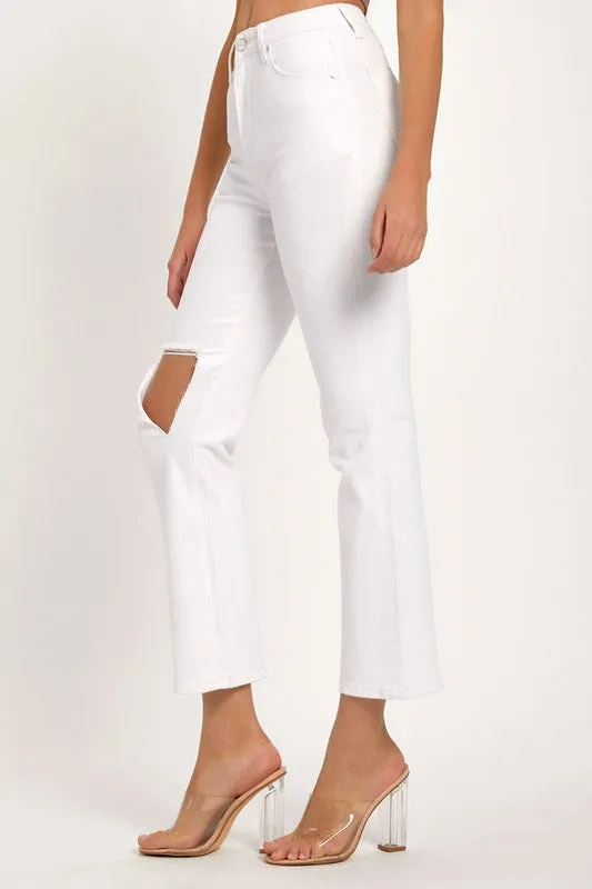 *BIANCA RELAXED FIT DISTRESSED WHITE JEAN