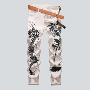 Black print sand men jeans