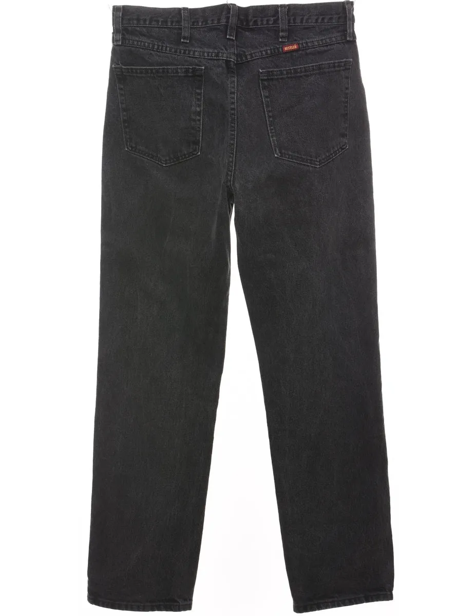 Black Rustler Straight-Fit Jeans - W34 L32