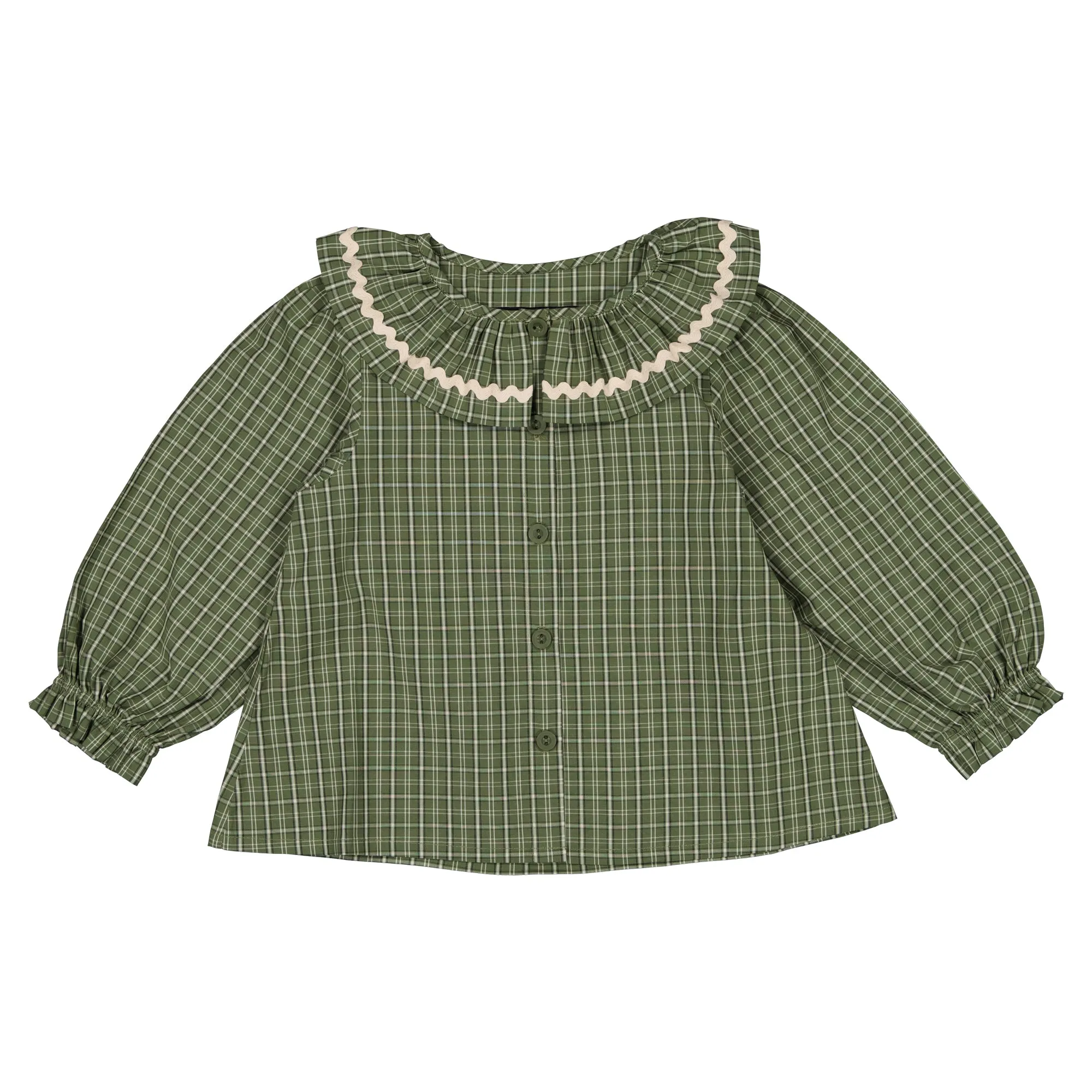 Blouse Maestria Carreaux Vert  - Vert