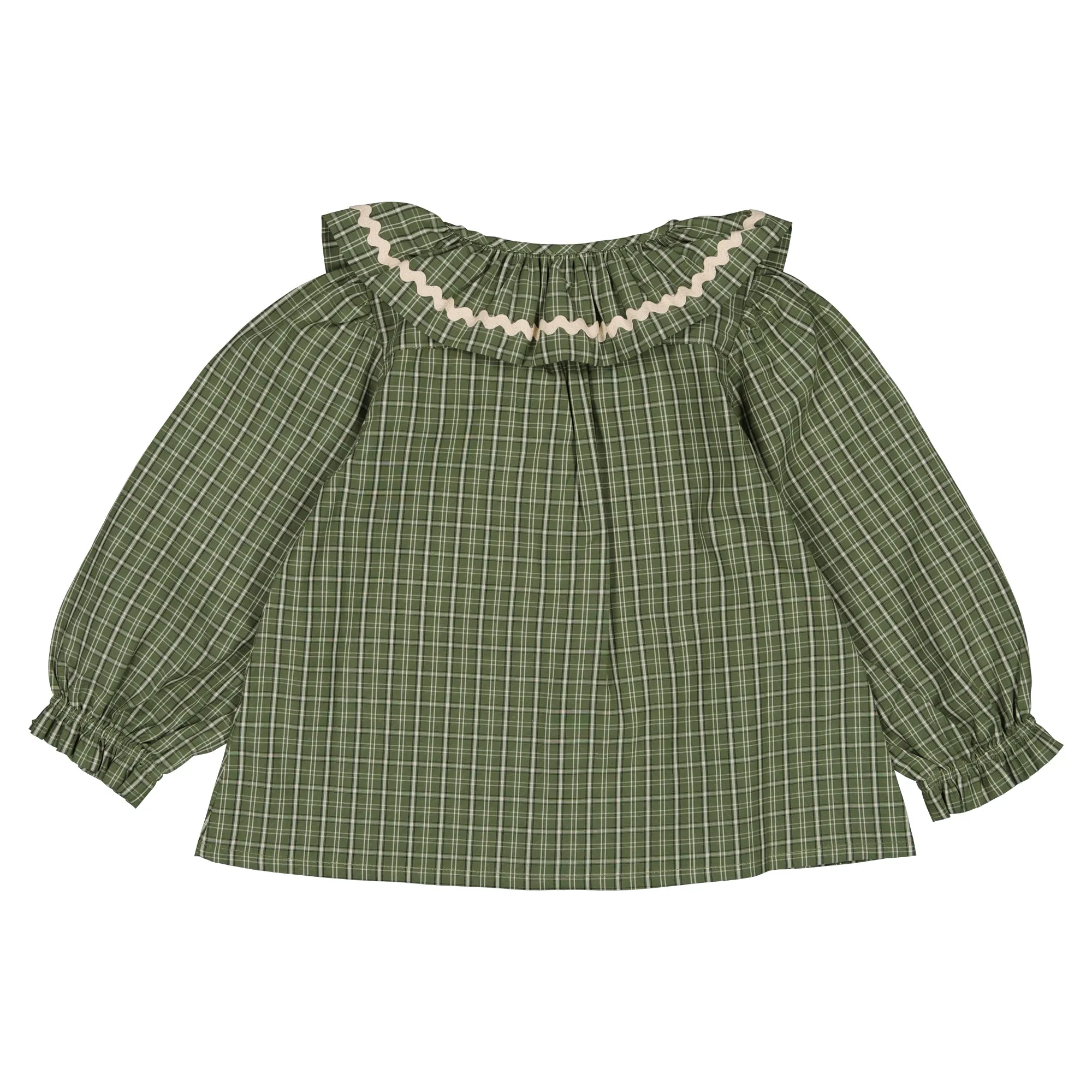 Blouse Maestria Carreaux Vert  - Vert