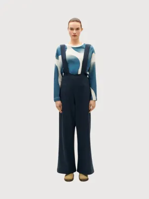 Blueberry Pia Dark Blue Woman Jumpsuit | Thinking Mu