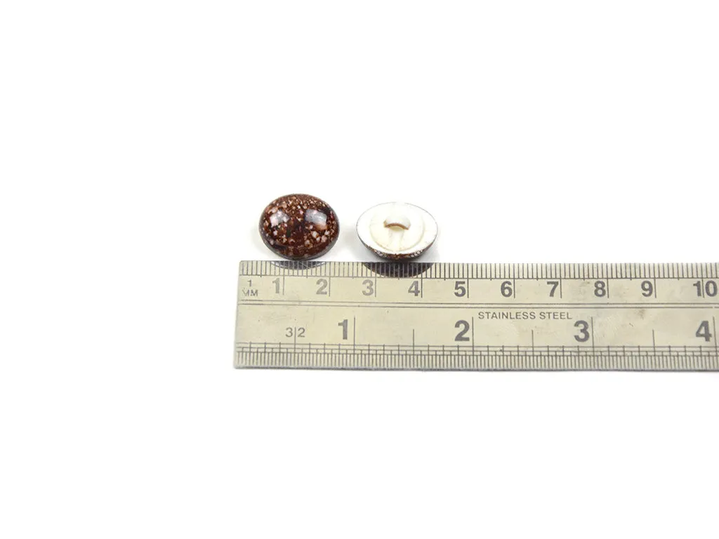 Brown Oval Marble Look Acrylic Buttons