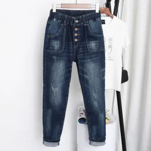 Casual Clean Cut Harem Denim Jeans