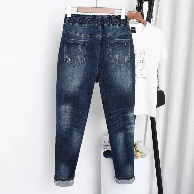 Casual Clean Cut Harem Denim Jeans