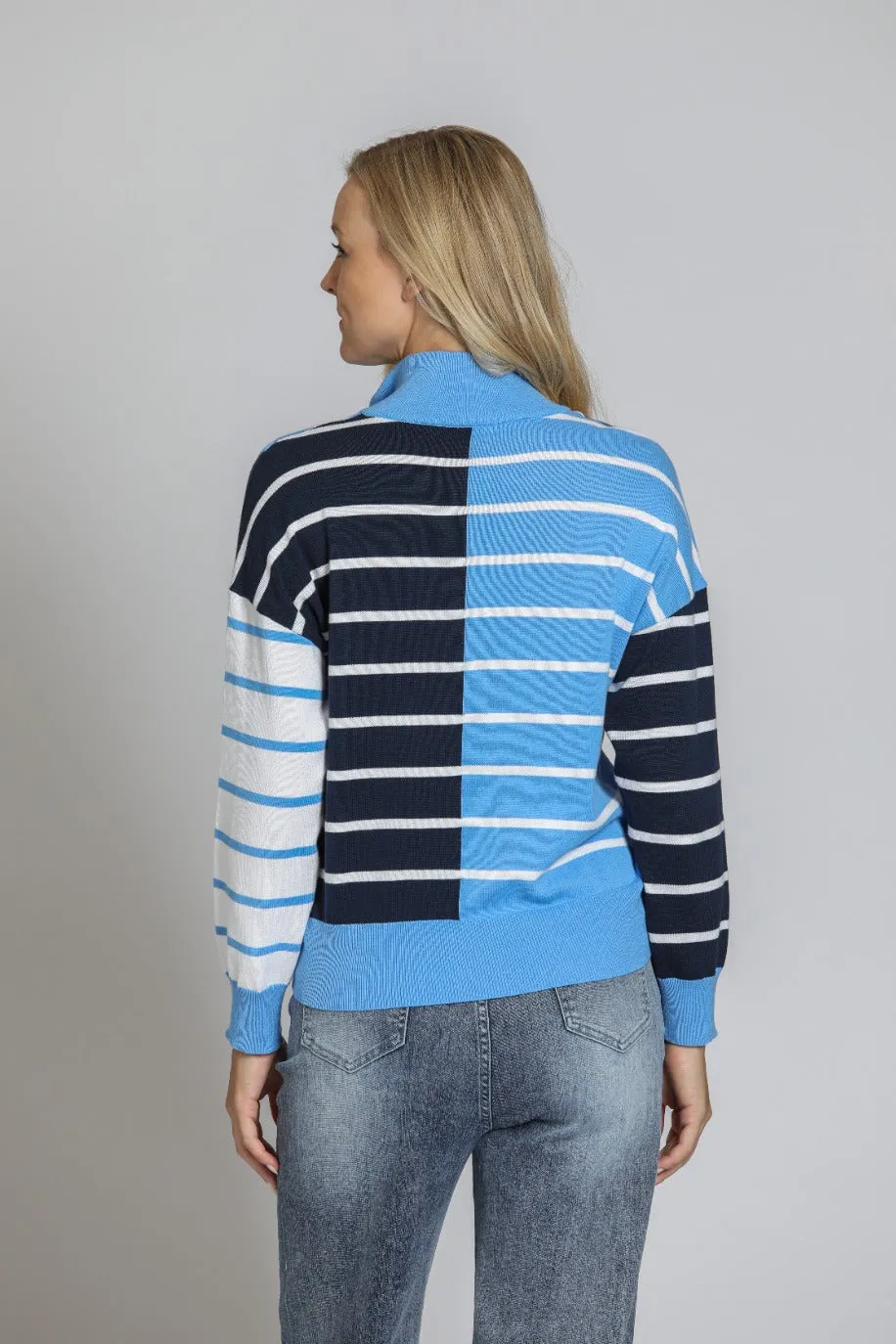 Coastal Stripe Half-Zip Pullover