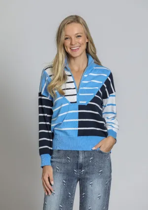 Coastal Stripe Half-Zip Pullover