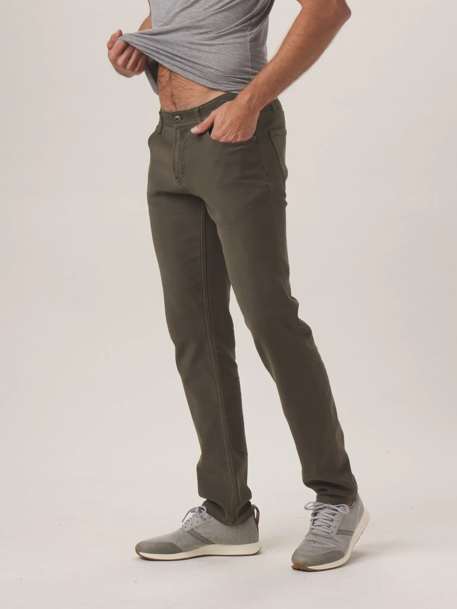 Comfort Terry Pant in Olive