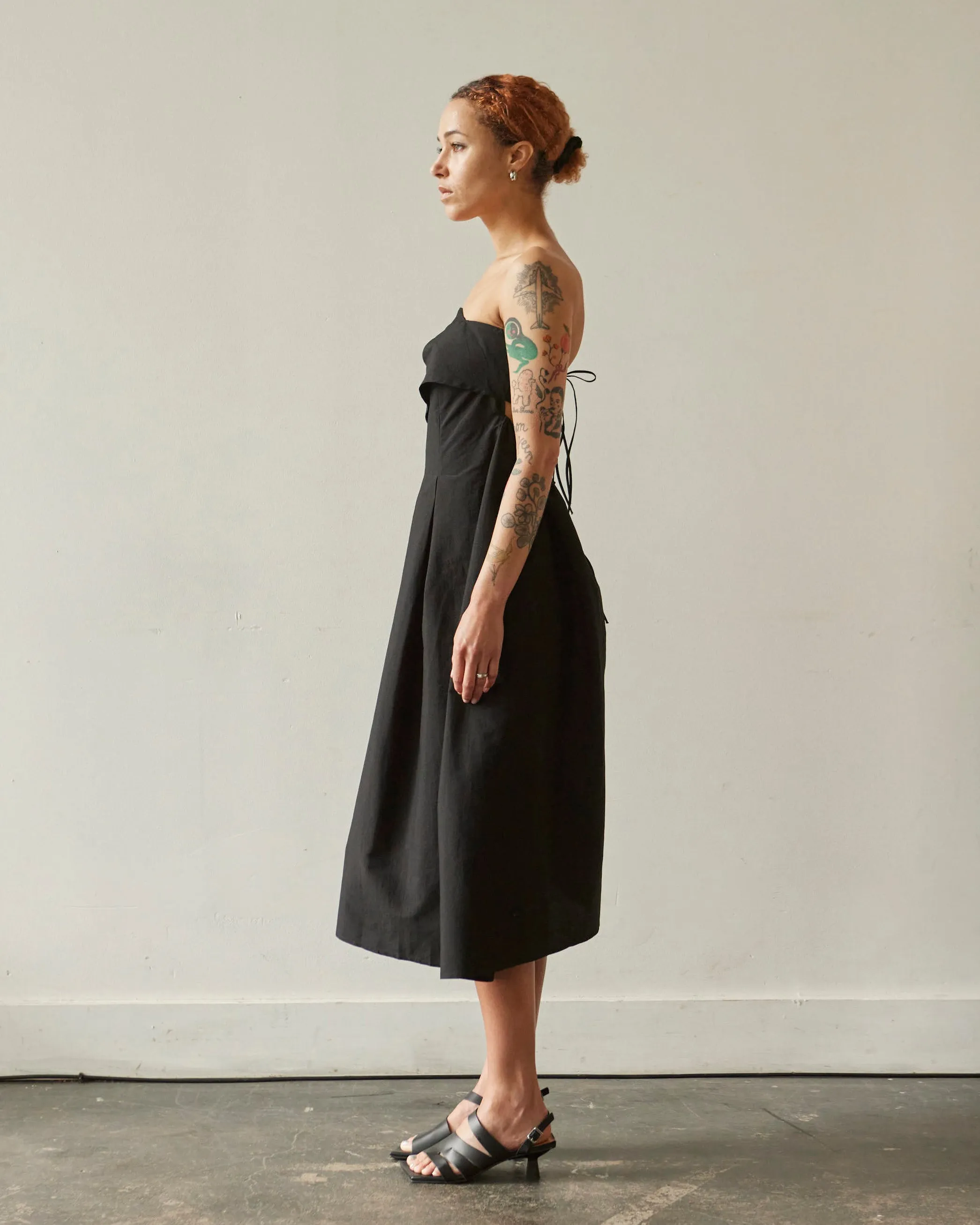 Cordera Strapless Dress, Black