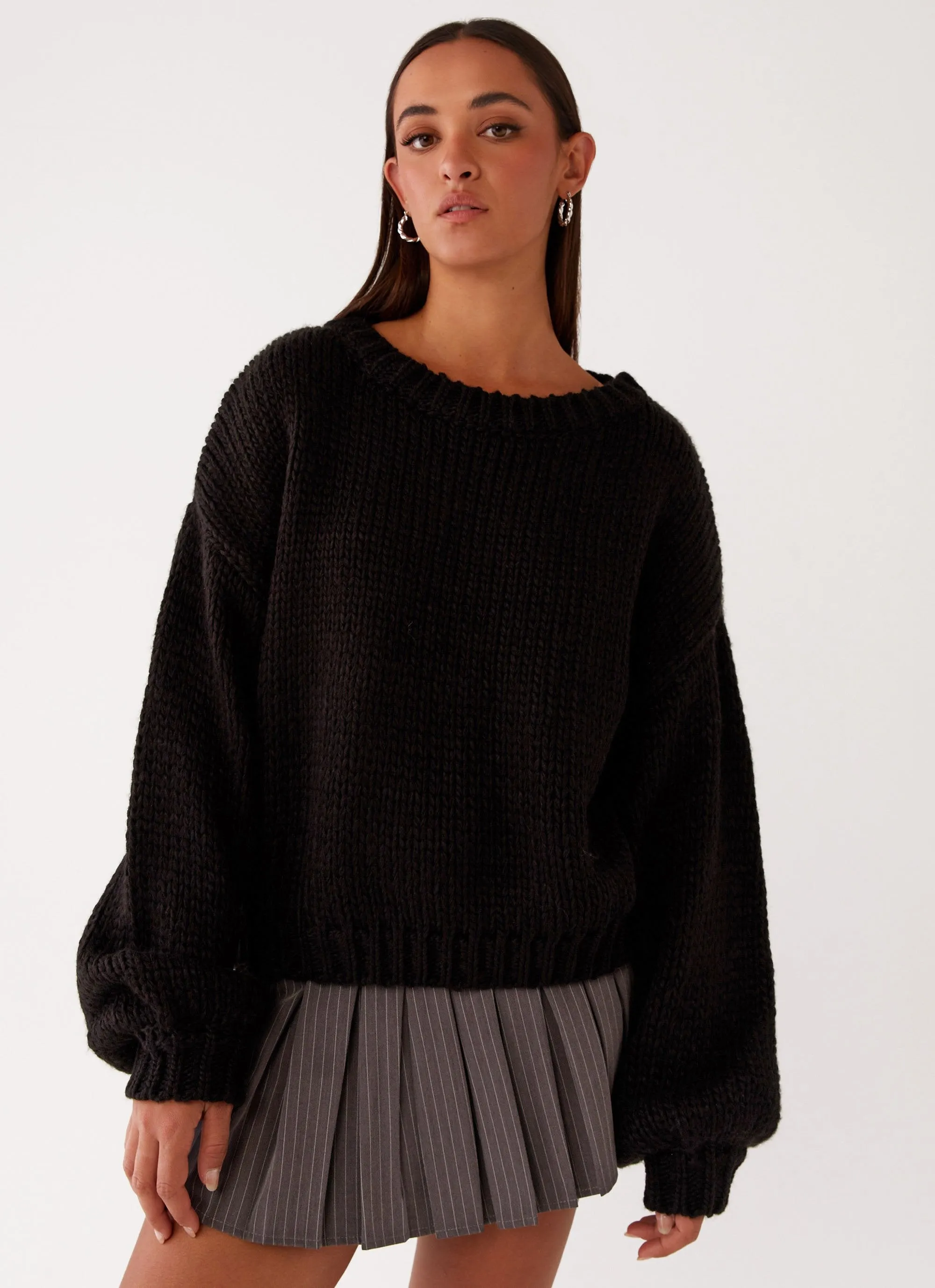 Costella Knit Sweater - Black