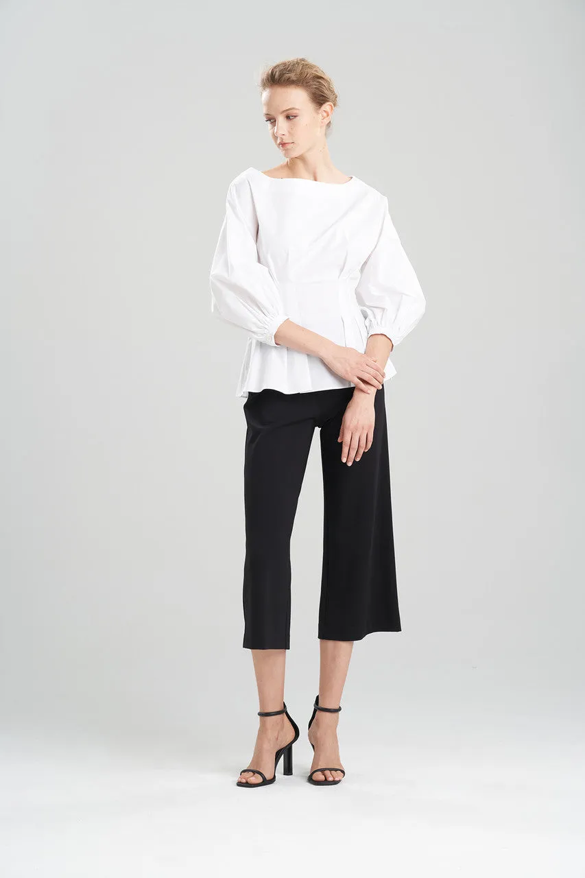 Cotton Poplin Balloon Sleeve Top