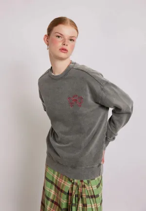 Damson Madder Bow Logo Crew Neck Sweat