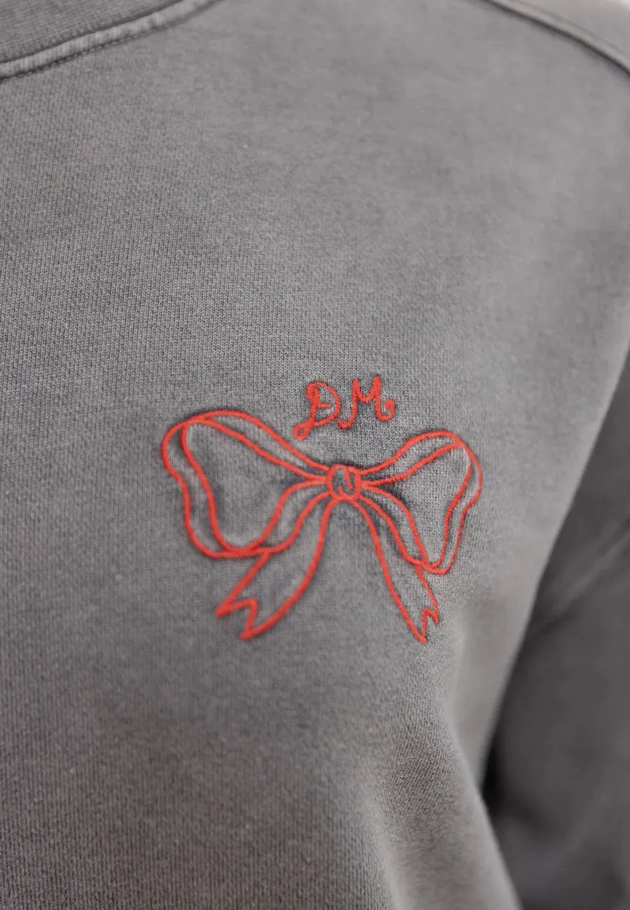 Damson Madder Bow Logo Crew Neck Sweat