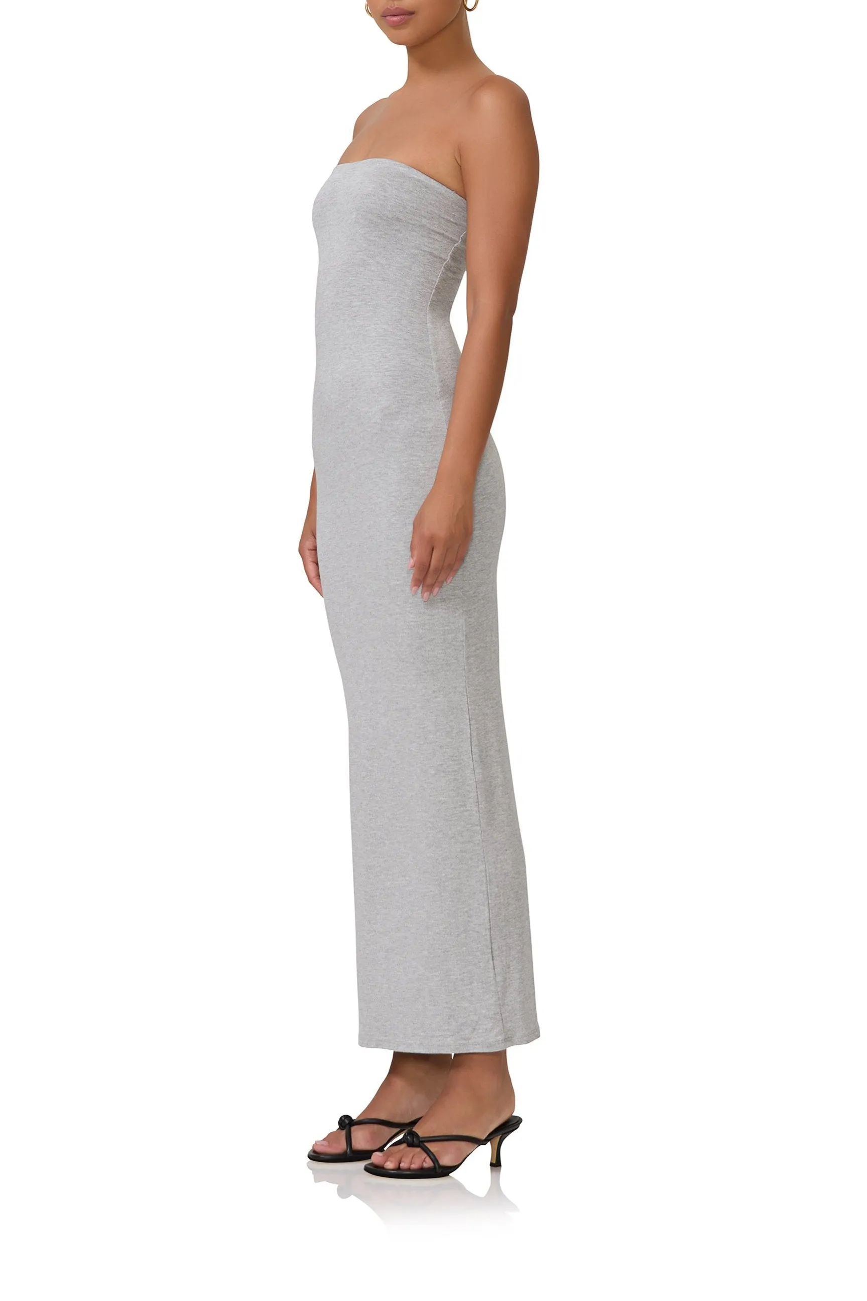 Dunn Column Maxi Dress - Heather Grey