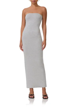 Dunn Column Maxi Dress - Heather Grey