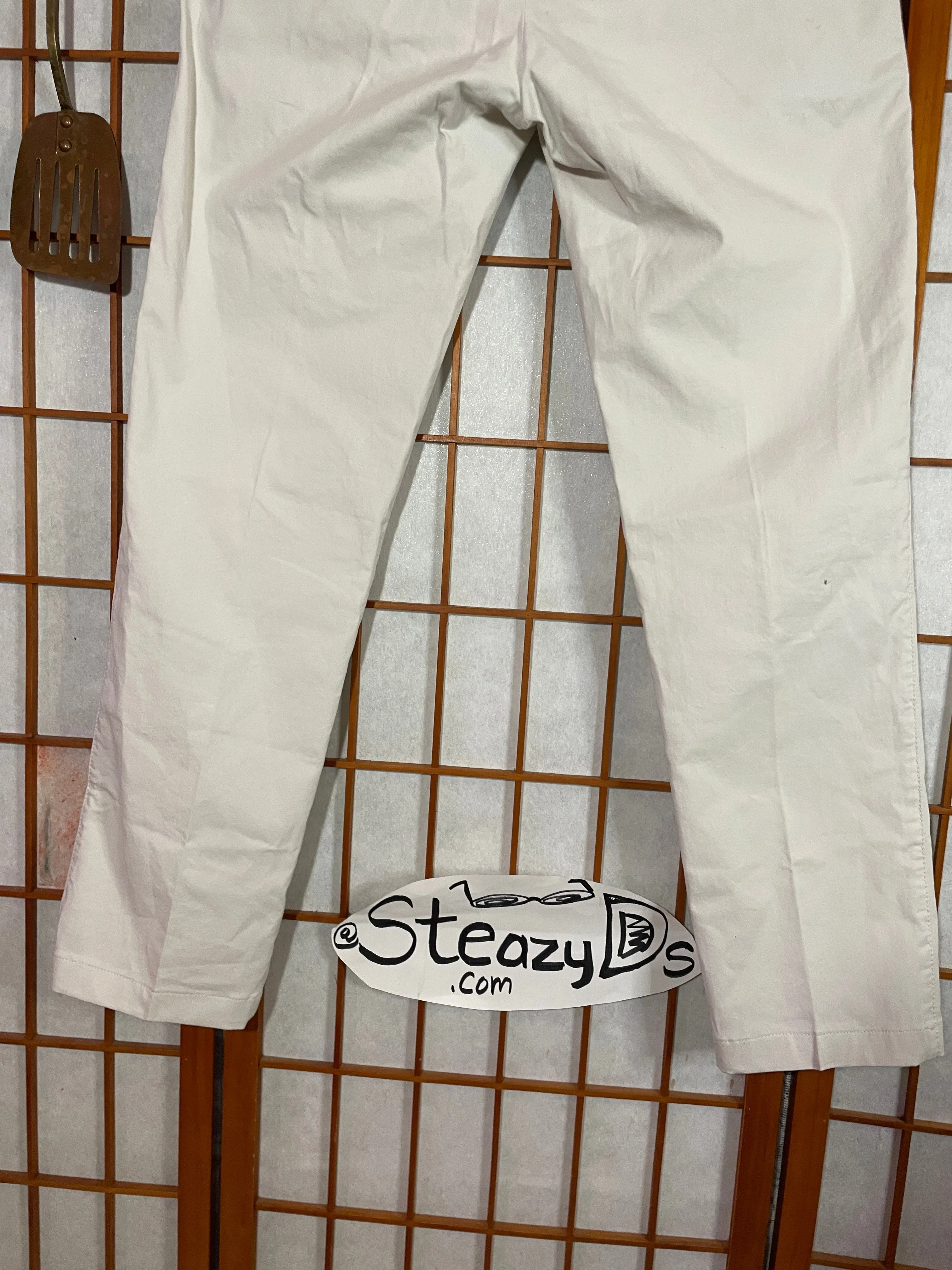 ELEVENTY Mens Chino Pants Size 30x28 White Regular Fit Italy Straight Leg