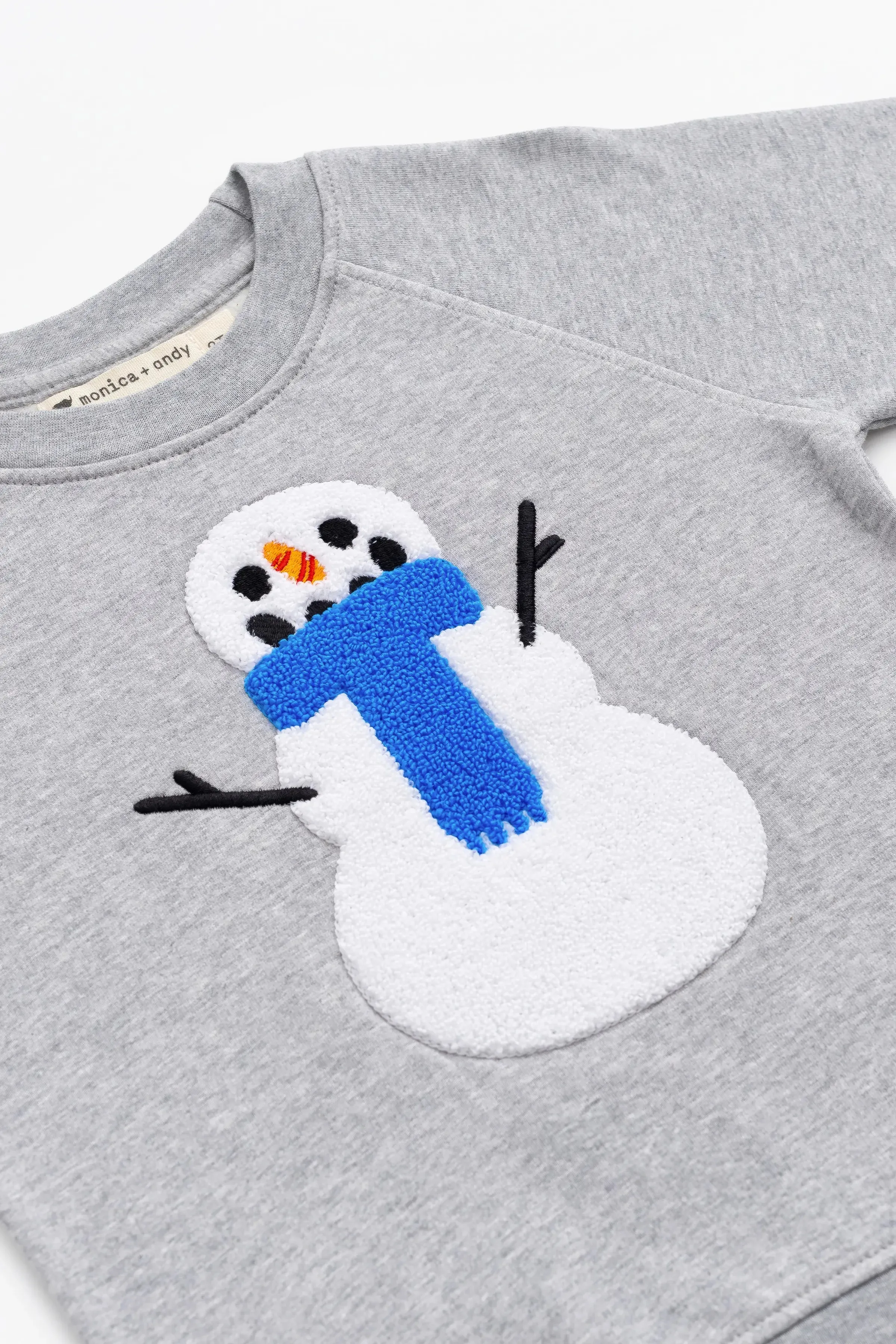 Embroidered Crewneck Sweatshirt_Cheery Snowmen