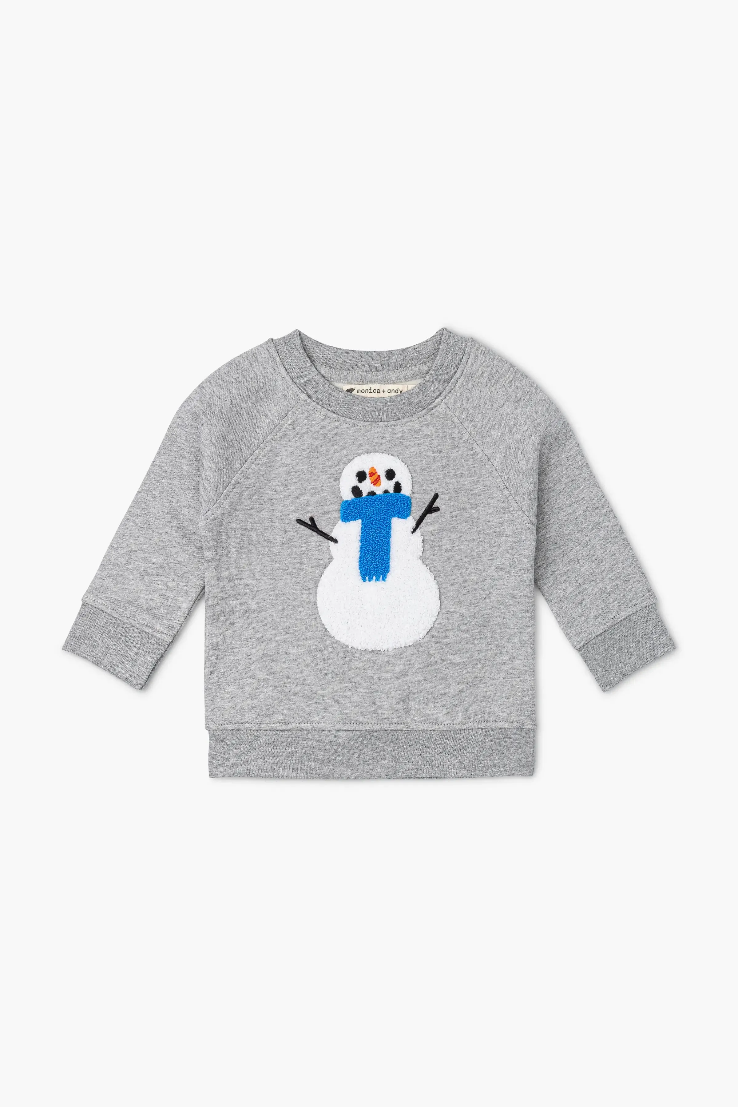 Embroidered Crewneck Sweatshirt_Cheery Snowmen