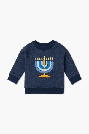 Embroidered Crewneck Sweatshirt_Dreidel Dreidel