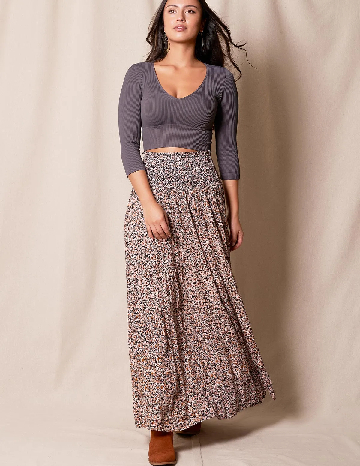 Emmalyn Maxi Skirt - Grey Dawn - Large Only