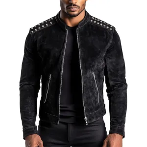 Exquisite Black Suede Jacket