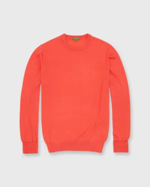 Fine-Gauge Crewneck Sweater in Flame Cashmere