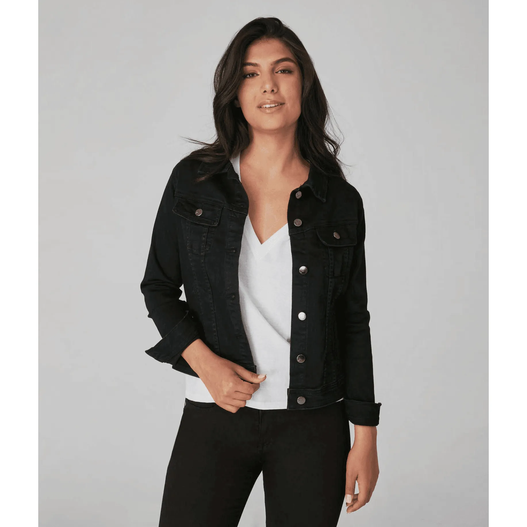 Gabi Black Denim Jacket