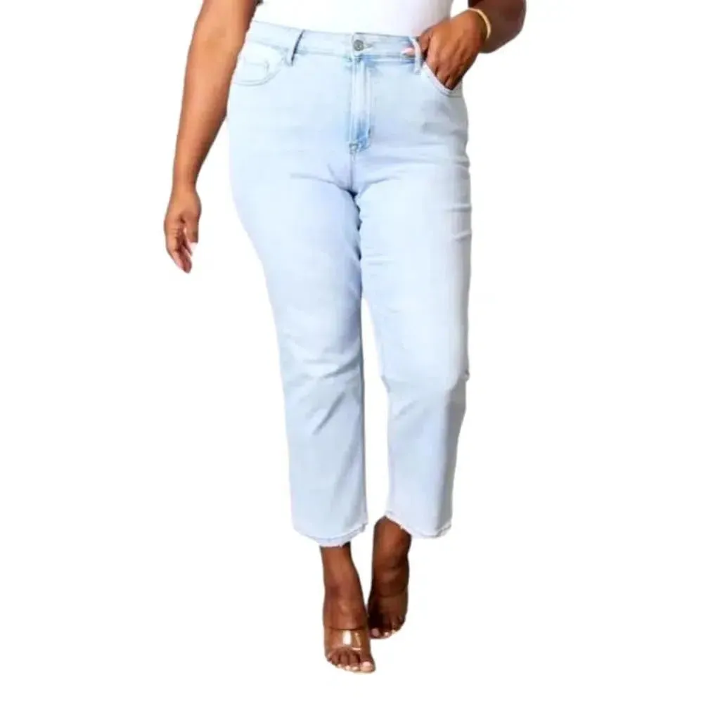 High-waist plus-size jeans
 for women