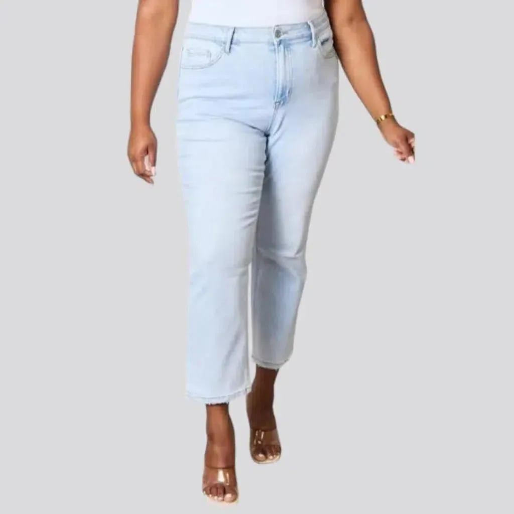 High-waist plus-size jeans
 for women