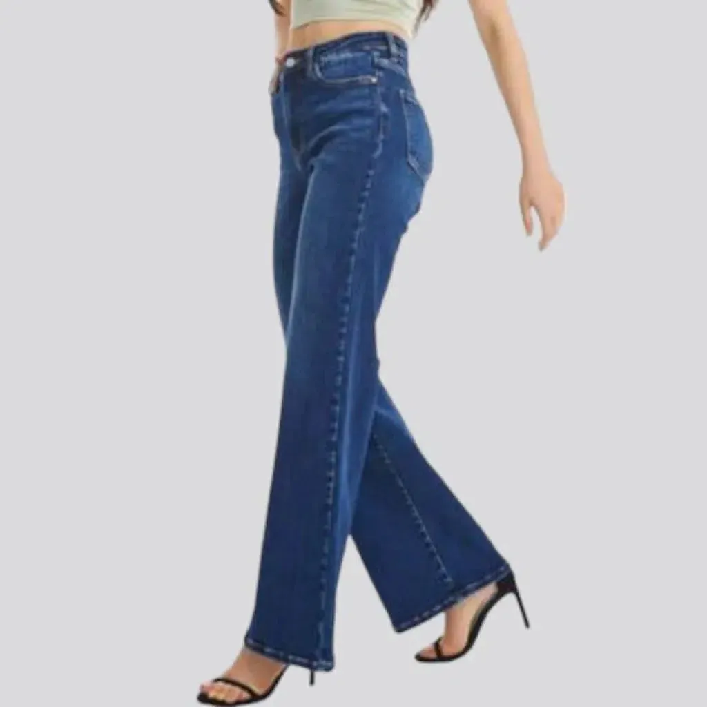 Highly-stretchy dark-wash jeans