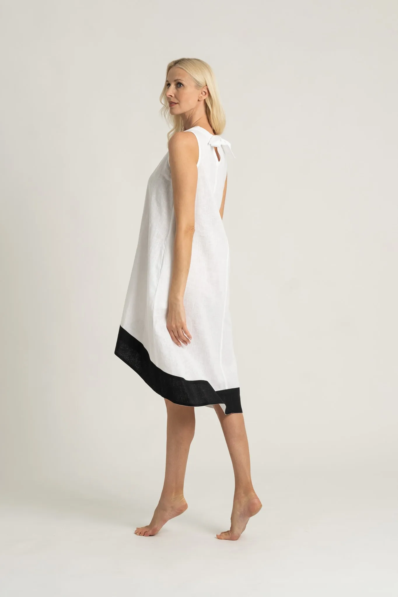 Illya Linen Midi Dress White II