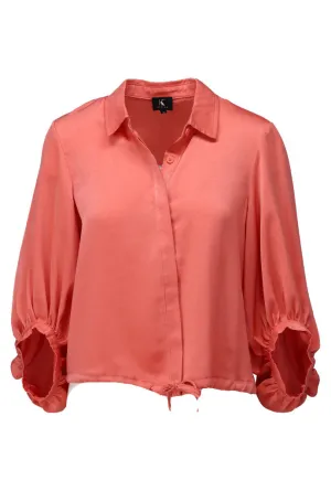 K-design - Blouse in satijn look (A674Apricot brandy)