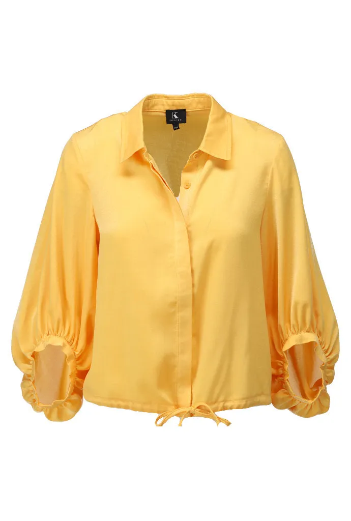 K-design - Blouse in satijn look (A674Mimosa)