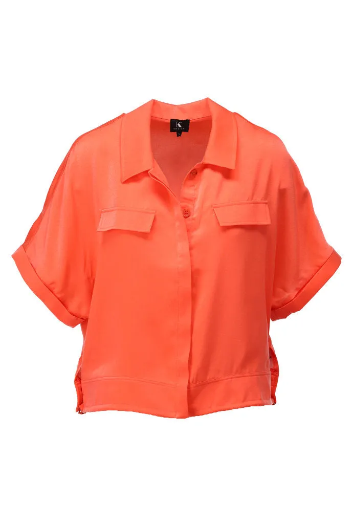 K-design - Blouse met zakken (A678Orangeade)