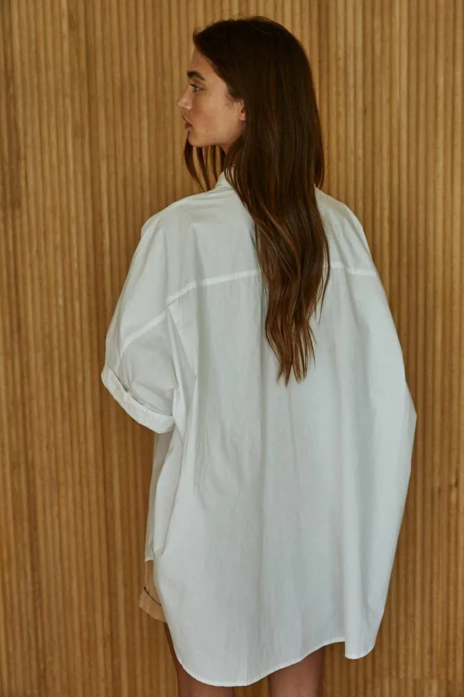 Lainie Oversized Cuff Hem Shirt