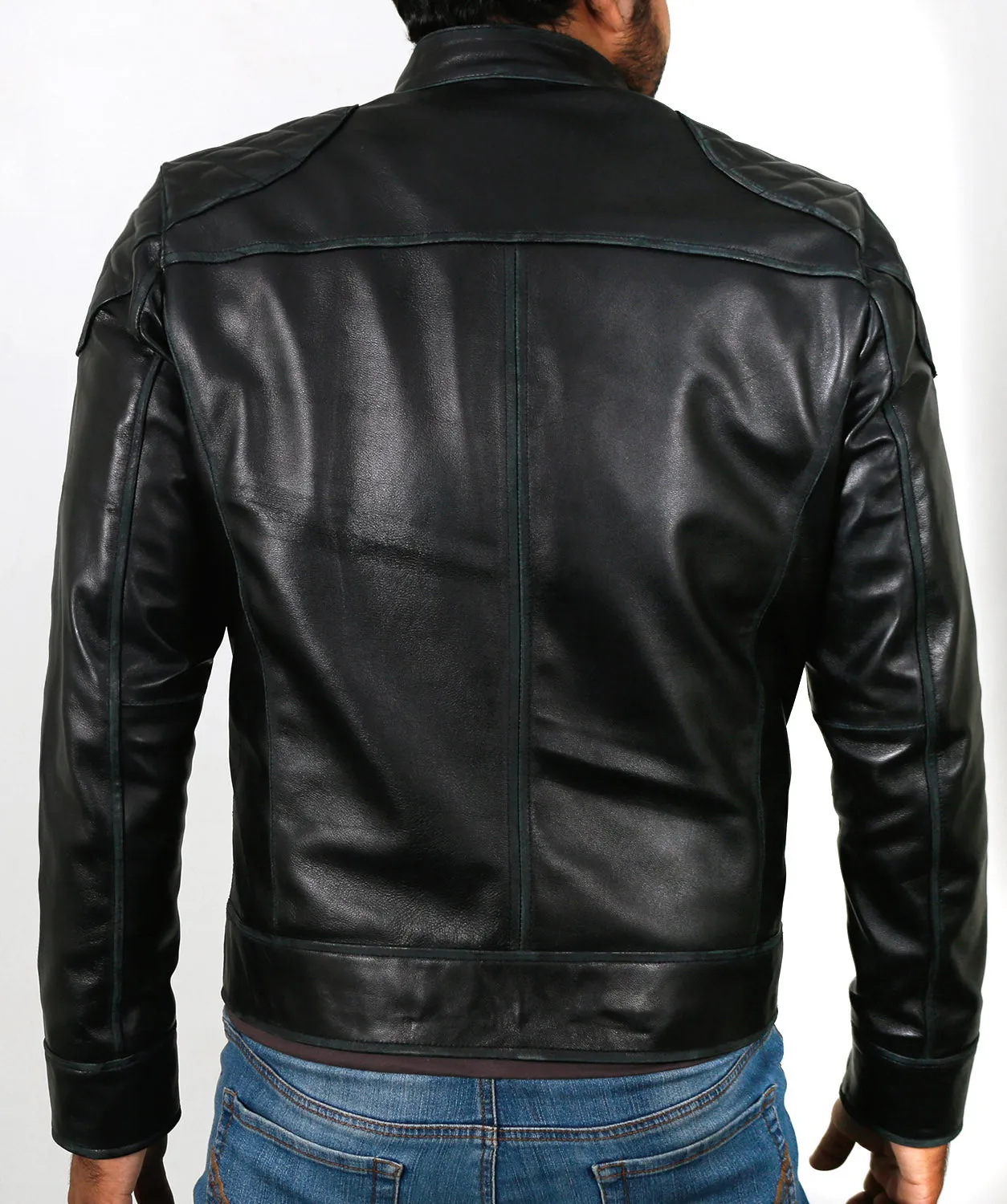 Leather Jackets Hub Mens Genuine Lambskin Leather Jacket (Black, Fencing Jacket) - 1501110