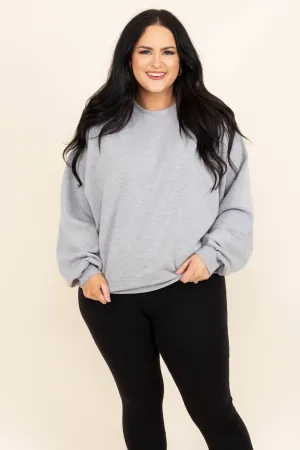 Loungy Looks Pullover, Heather Gray