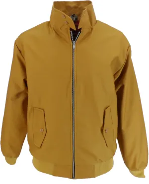 Mazeys Mens Gold Harrington Jacket